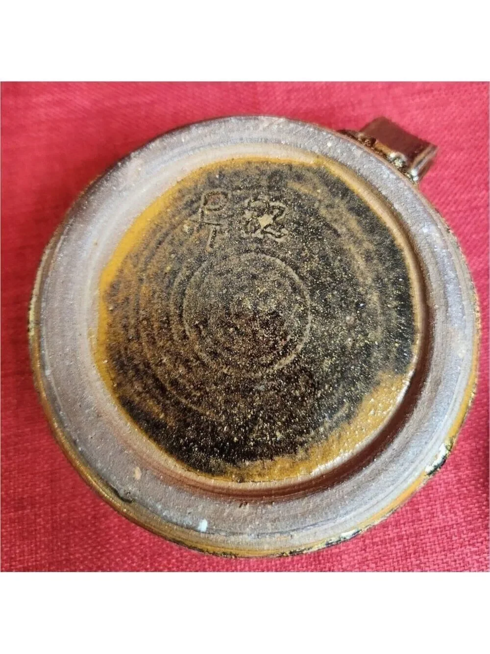 Vintage Ceramic Creamer Pitcher & Small Cup Set, Coffee Bar, Unique Pottery, 198
